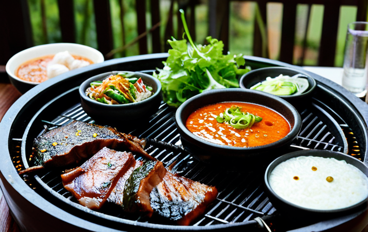 한식 맛집 지역별 추천 - **Image Prompt 1: Busan's Comforting Daegu-tang**
    A close-up shot inside a small, unassuming, fa...