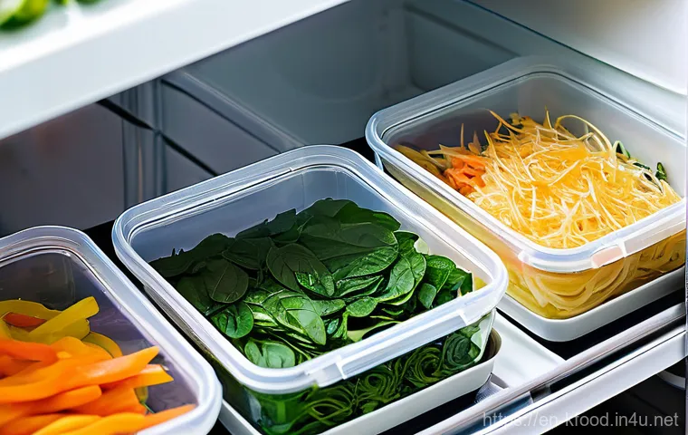 한식 반찬 종류와 보관법 - **Image Prompt: The Kimchi Conundrum**
    A close-up, highly detailed shot of freshly made, vibrant...